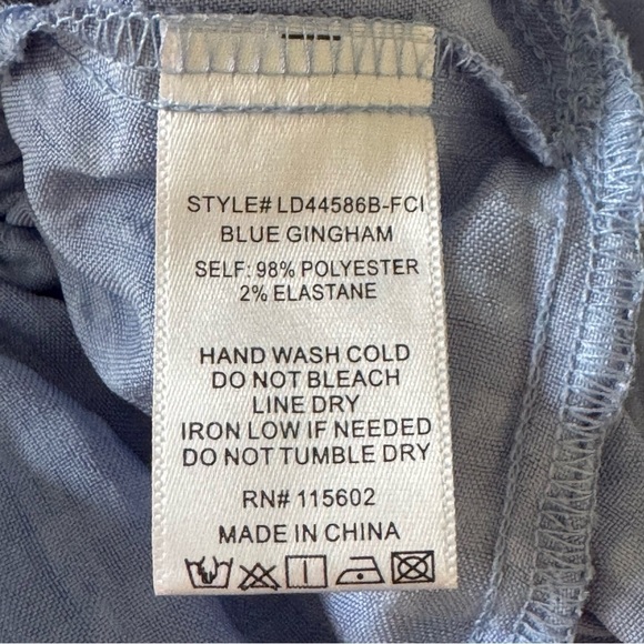 Lush Blue Off-Shoulder Smocked ruffled mini Dress NWT Size M - Picture 8 of 9